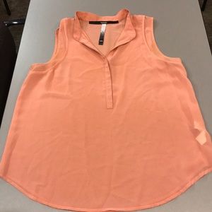 Salmon Kensie Sheer Blouse